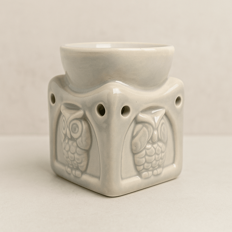 🦉 Quemador de Cera con Búhos - VeCandles