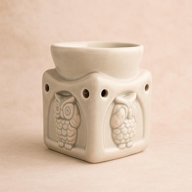 🦉 Quemador de Cera con Búhos - VeCandles
