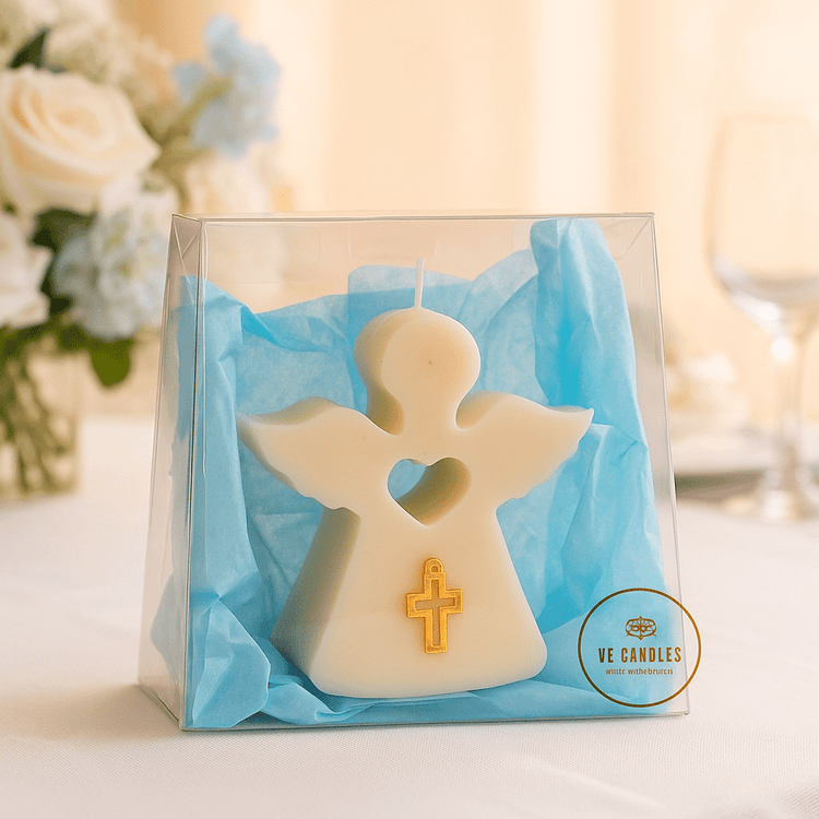 Vela Ángel de Comunión – Regalo Artesanal y Ecológico para Invitados - VeCandles