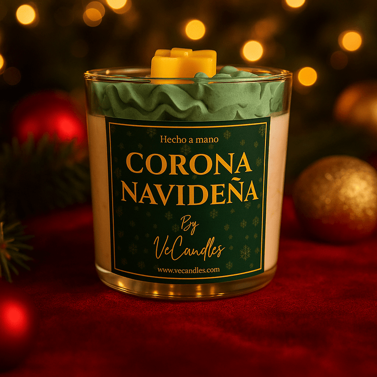 ✨ Vela “Corona Navideña” – Edición Especial VeCandles - VeCandles