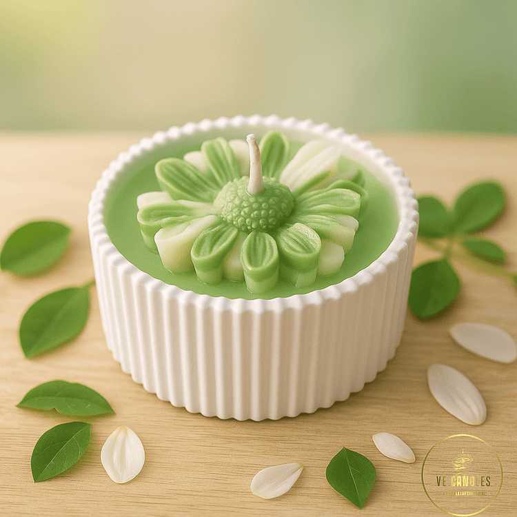 Vela Margarita en Vaso – Regalo de Boda Artesanal y Ecológico - VeCandles