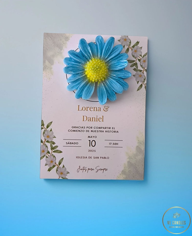 Vela Margarita - Regalo de Boda Artesanal y Ecológico - VeCandles