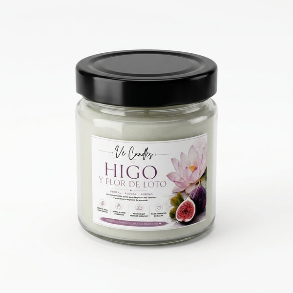 Higo y flor de loto