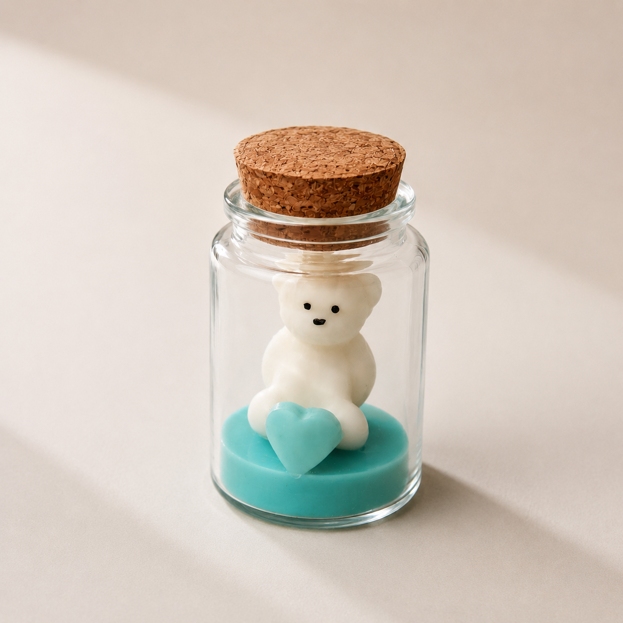 🧸 Vela de Bautizo con Osito