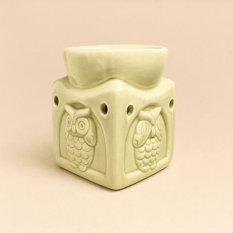 🦉 Quemador de Cera con Búhos - VeCandles