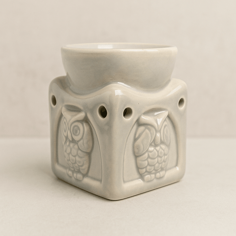 🦉 Quemador de Cera con Búhos - VeCandles