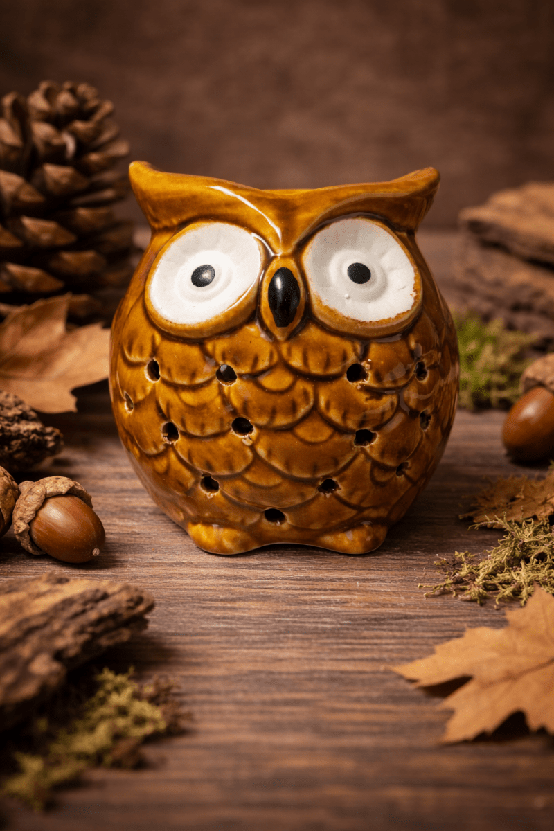 🦉 Quemador de Esencias Búho Cerámico - VeCandles