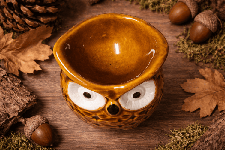 🦉 Quemador de Esencias Búho Cerámico - VeCandles