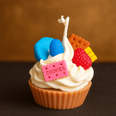🧁 Vela Cupcake Cookies de Cera de Soja - VeCandles