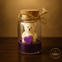 Vela de Bautizo Artesanal – Regalo Personalizado y Ecológico con Osito - VeCandles