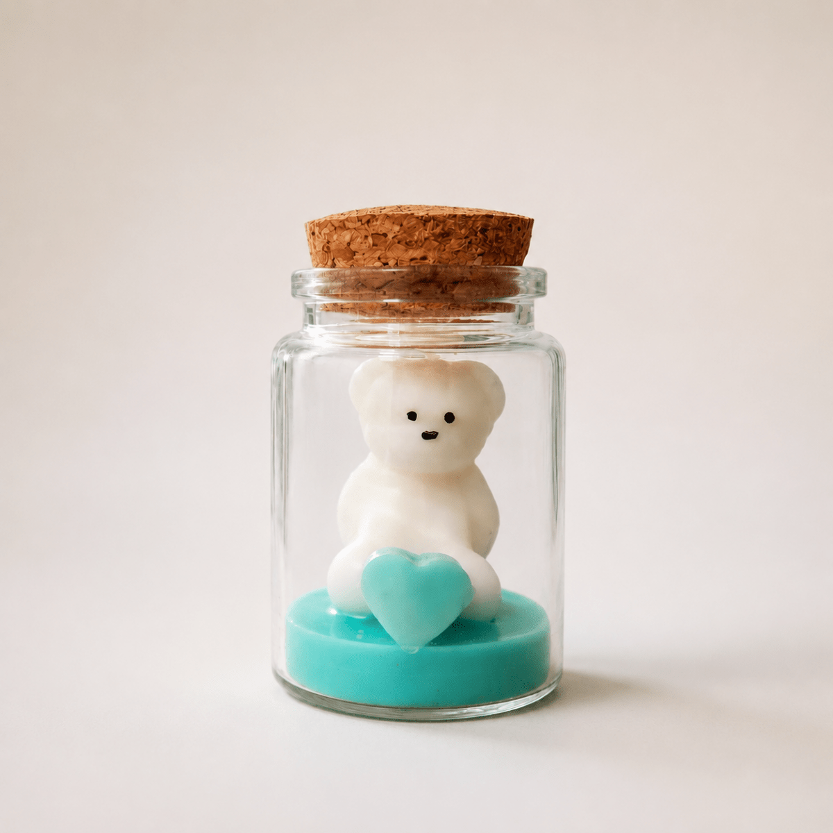 🧸 Vela de Bautizo con Osito - VeCandles