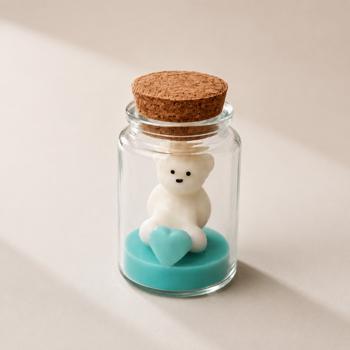 🧸 Vela de Bautizo con Osito - VeCandles