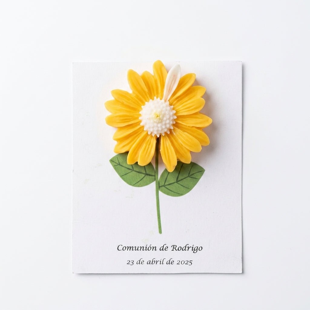 Vela de Margarita Luz de Fe – Regalo de Comunión o Boda - VeCandles