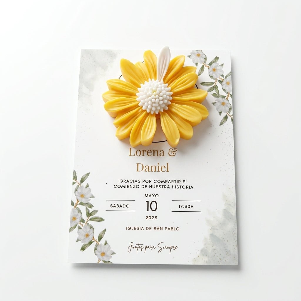 Vela de Margarita Luz de Fe – Regalo de Comunión o Boda - VeCandles