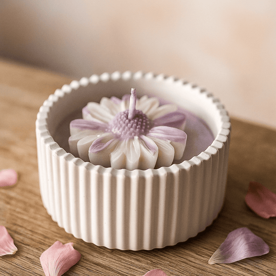 Vela Margarita en Vaso – Regalo de Boda Artesanal y Ecológico - VeCandles