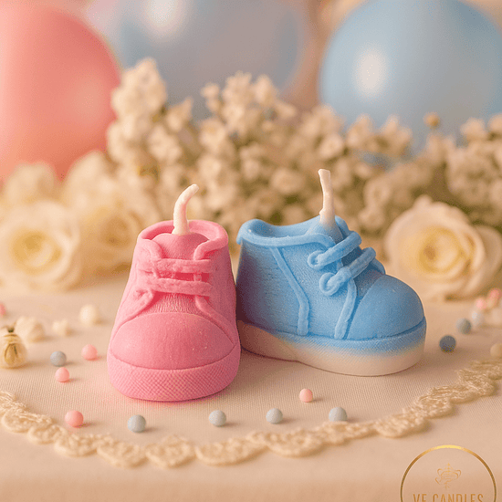 Vela Zapatilla de Bautizo – Regalo Artesanal y Ecológico para Invitados - VeCandles